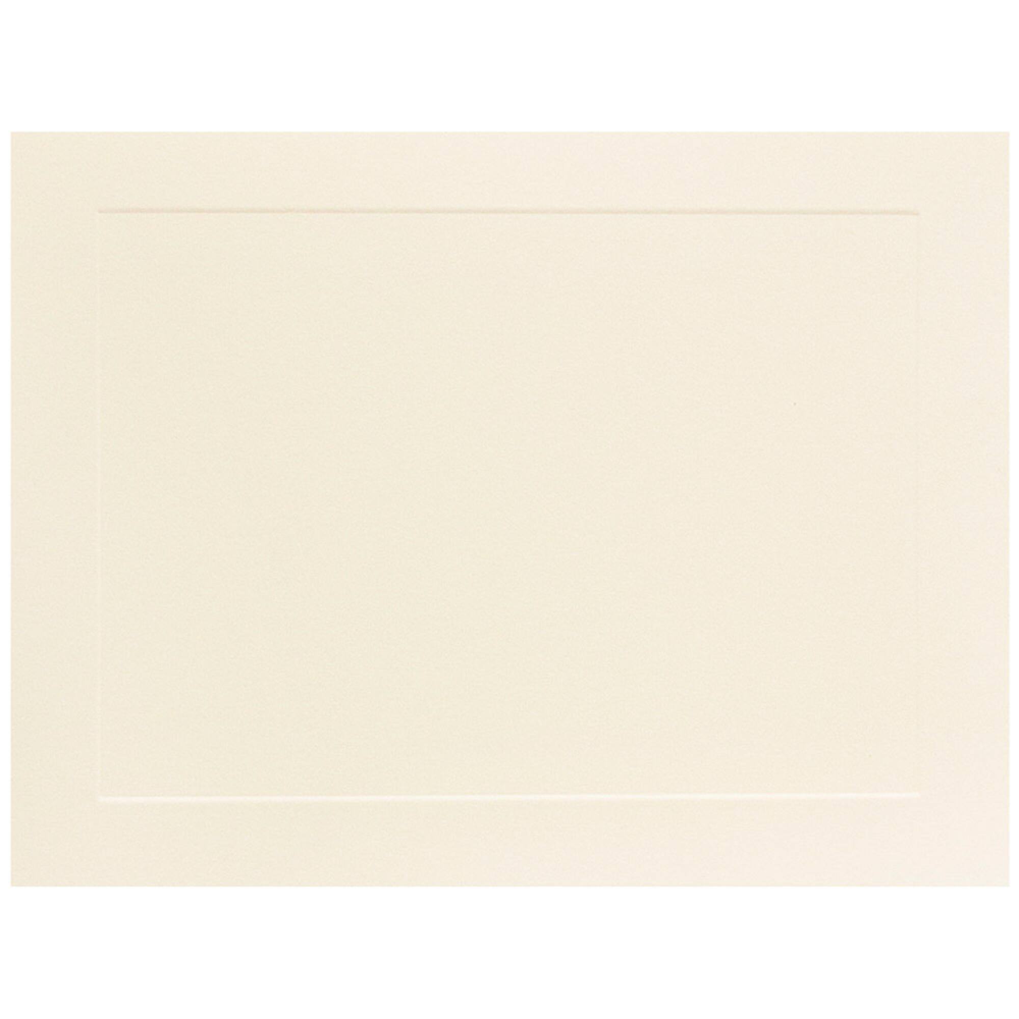JAM Paper 5" x 7" Ivory Panel Blank Flat Note Cards